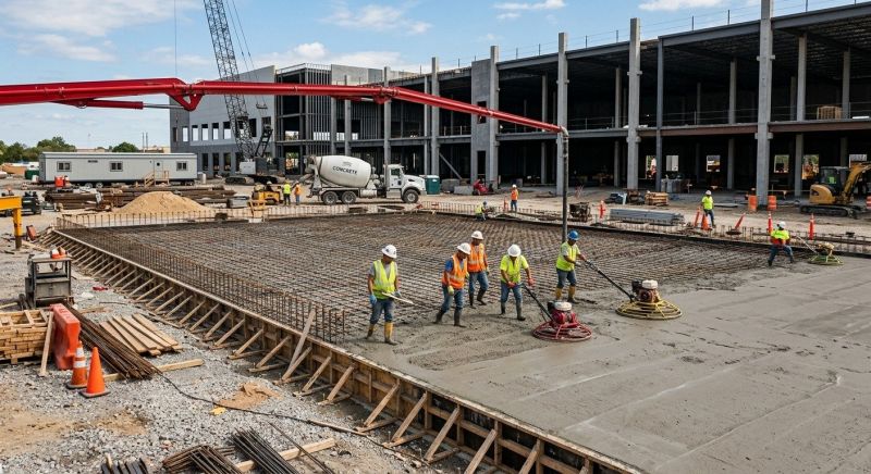 Commercial Slab Installation in Ann Arbor, MI