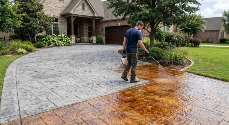 Concrete Driveway Refinishing in Corpus Christi, TX