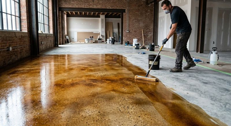 Concrete Floor Staining in Corpus Christi, TX
