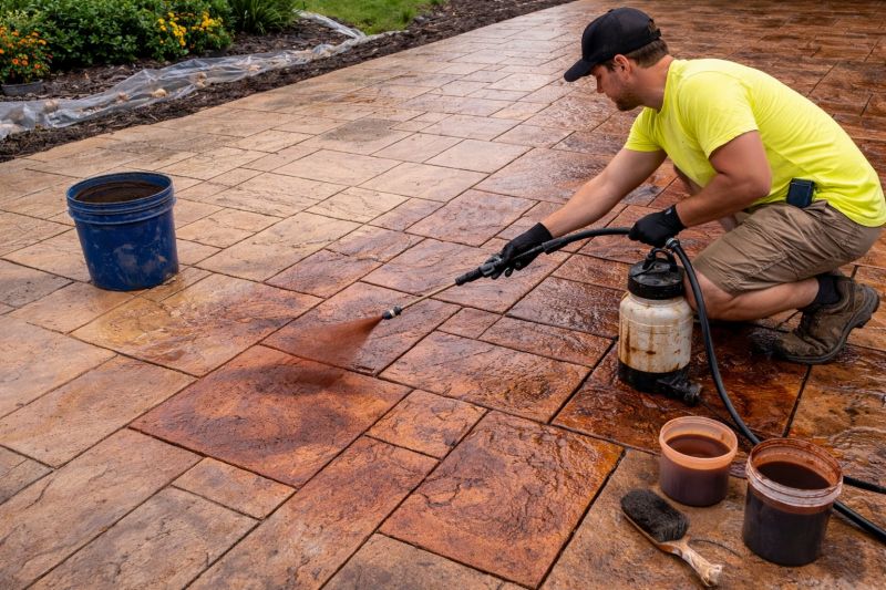 Concrete Patio Staining in Fort Worth, TX