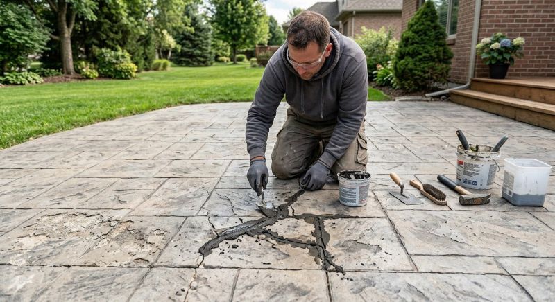 Decorative Concrete Repair in Pearland, TX