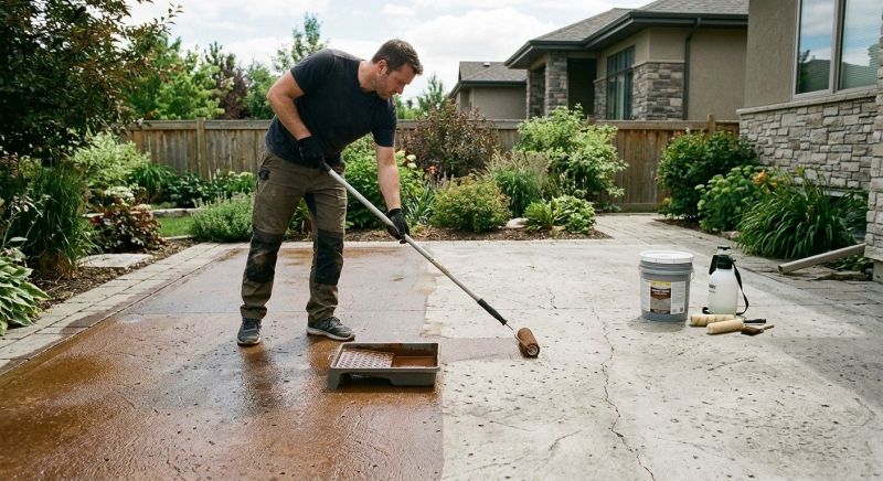 Driveway Concrete Staining in Dallas, TX