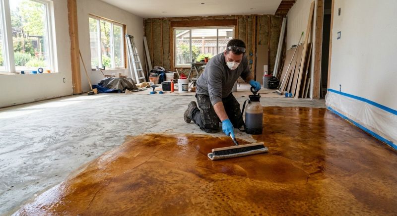 Interior Concrete Staining in Corpus Christi, TX