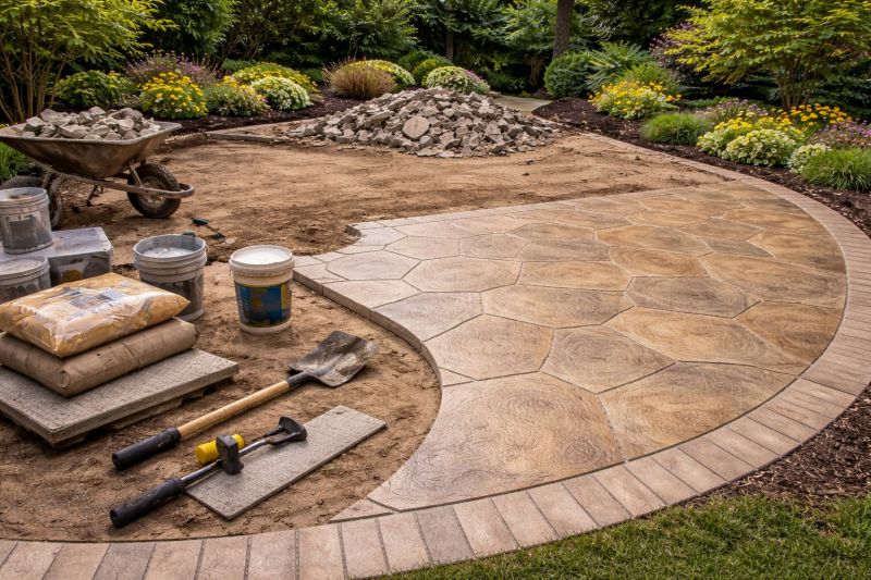 Stamped Concrete Patio Installation in Corpus Christi, TX