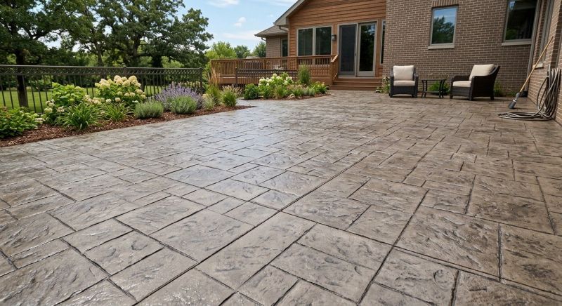 Stamped Concrete Patio Installation in Fort Worth, TX