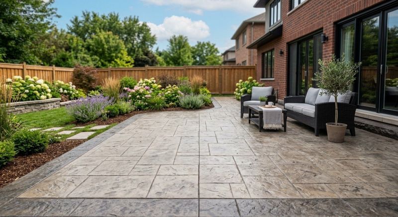 Stamped Concrete Patio Installation in Dallas, TX