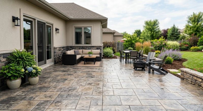 Stamped Concrete Resurfacing in Frisco, TX