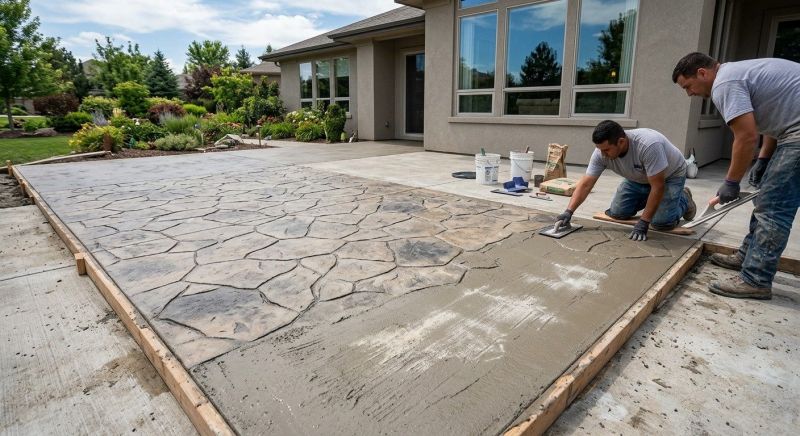 Stamped Overlay Installation in Dallas, TX
