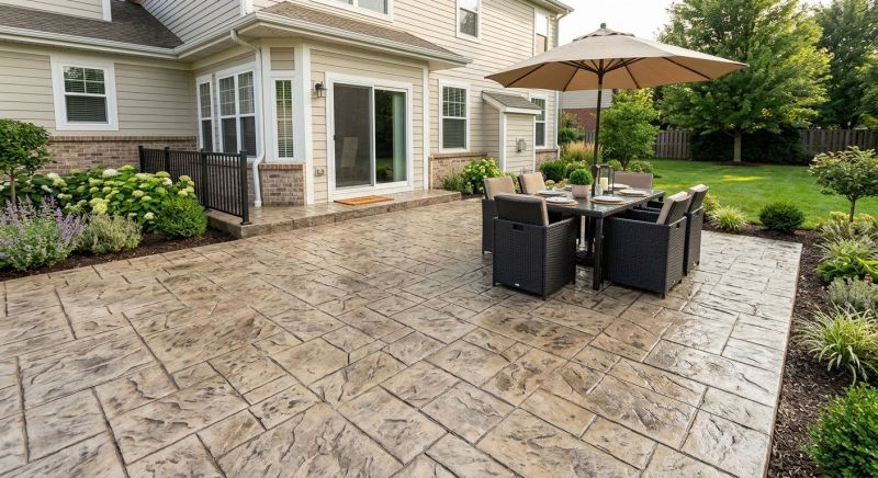 Textured Concrete Installation in Fort Worth, TX