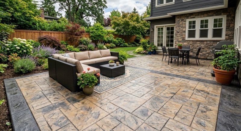 Textured Concrete Installation in Frisco, TX